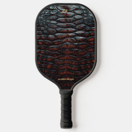 Luxury Executive Monogram Premium Leather Pickleball Schläger