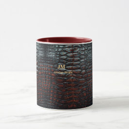 Luxury Executive Monogram Premium Leather Tasse