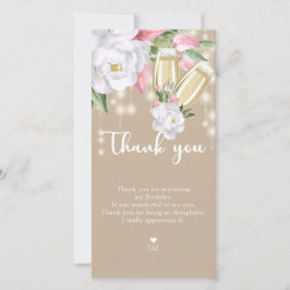 Luxury Floral 30. Geburtstag Dankeskarte