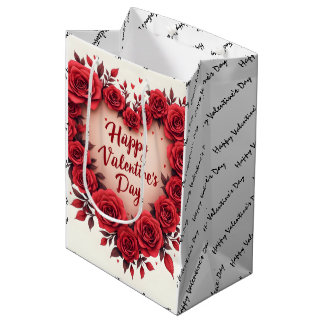 Luxury Floral Beautiful Love Modern Collection Mittlere Geschenktüte