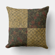 Luxury Flowers and Gold Pattern ,Gold Black Red 