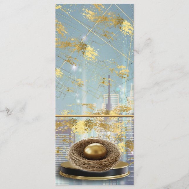  Luxury Foil Easter Menu Card (Devant)