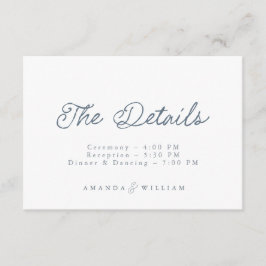 Luxury French Wedding Details Card Einladung