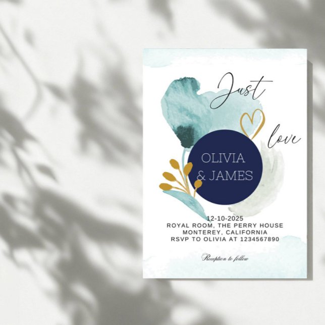Luxury Galaxy Wedding - "Just Love" Starry Party Einladung (Von Creator hochgeladen)