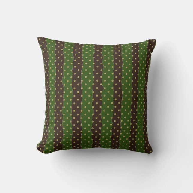 Luxury Geometric Gold Punkt Farbige Streifen Kissen (Vorderseite)