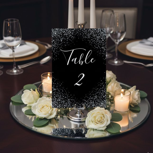 Luxury Glitters and Sparkles Wedding Table Number Tischnummer (Von Creator hochgeladen)