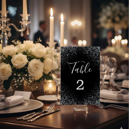 Luxury Glitters and Sparkles Wedding Table Number Tischnummer