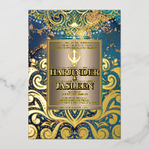 Luxury Glitzer Blue Sikh Anand Karaj Indian