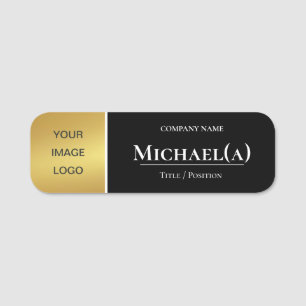 Luxury Gold and Black Company LOGO: Modernes Elega Namensschild