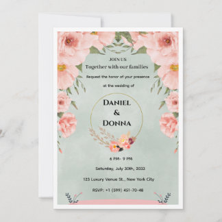 Luxury Gold Arch Wedding Invitation