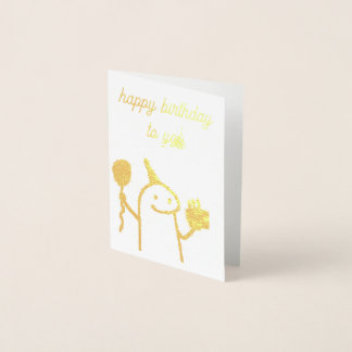 Luxury Gold Birthday Card Folienkarte