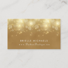Luxury Gold Bokeh Glamour Boutique Visitenkarte