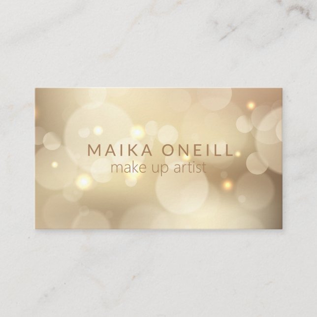 Luxury Gold Bokeh Glitzer Social Media Visitenkarte (Vorderseite)