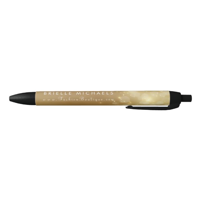 Luxury Gold Bokeh Sparkle Glamour Boutique Kugelschreiber (Unterseite)
