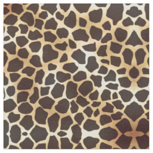 Luxury Gold Brown Giraffe Tierdruckmuster Stoff
