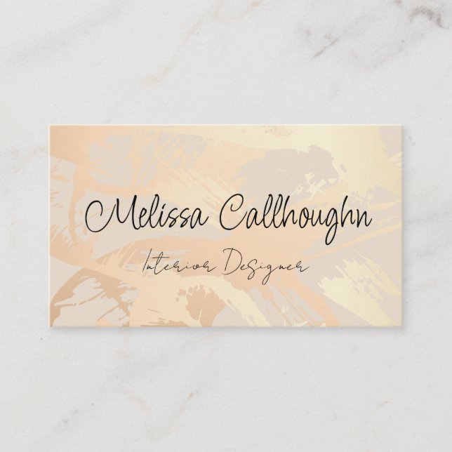 Luxury Gold Brushed Background Visitenkarte (Vorderseite)