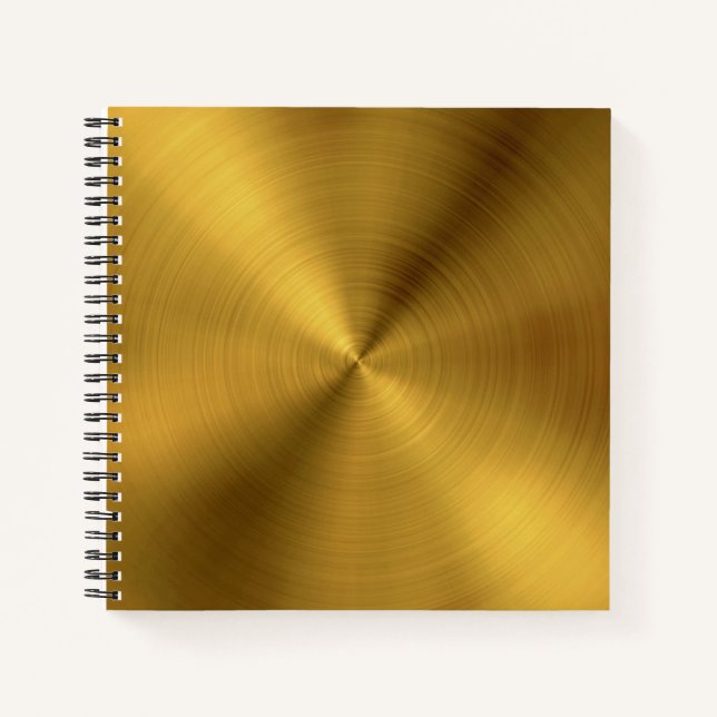 Luxury Gold Brushed Metal Textur 6 Notizbuch (Vorderseite)