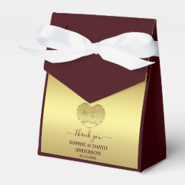 Luxury Gold Deep Burgundy Wedding Anniversary  Geschenkschachtel