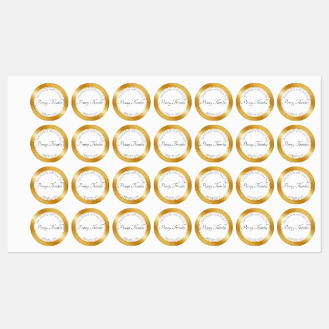 luxury Gold Effect Etiketten (Blatt)