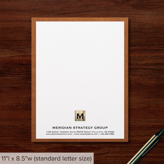 Luxury Gold Erstklassige Business Letterhead Briefbogen (Von Creator hochgeladen)