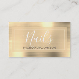 Luxury Gold Finger Nails Salon Visitenkarte