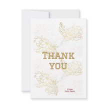 Luxury Gold Floral Dankeschön Karte für Kauf App