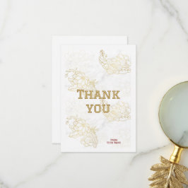 Luxury Gold Floral Dankeschön Karte für Kauf App