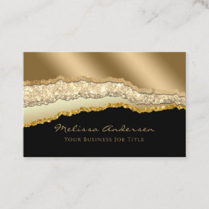 Luxury Gold Glam Glitzer Foil Torges Edges Visitenkarte