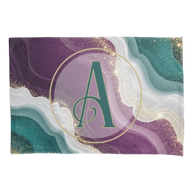 Luxury Gold Glitter Marble Pattern Kissenbezug (Vorderseite-Links)