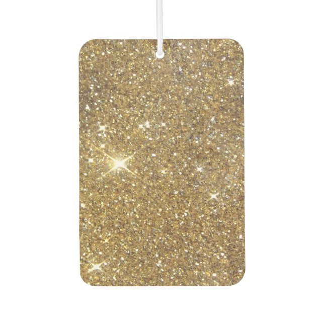 Luxury Gold Glitzer - Druckbild Autolufterfrischer (Vorderseite)