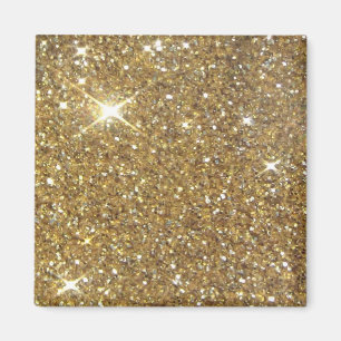 Luxury Gold Glitzer - Druckbild Magnet