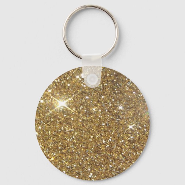 Luxury Gold Glitzer - Druckbild Schlüsselanhänger (Vorderseite)