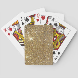 Luxury Gold Glitzer - Druckbild Spielkarten