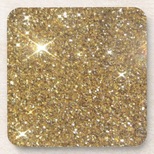 Luxury Gold Glitzer - Druckbild Untersetzer