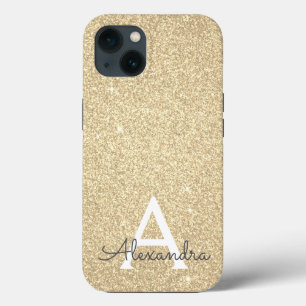 Luxury Gold Glitzer und Sparkle Monogram Case Mate