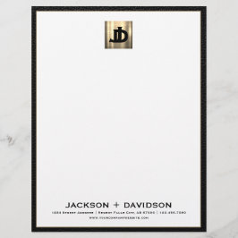 Luxury Gold Initials Business Letterhead Briefbogen