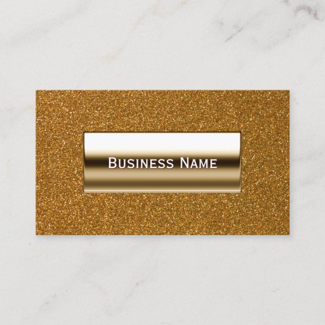 Luxury Gold Label Glitter Background Business Card Visitenkarte (Vorderseite)