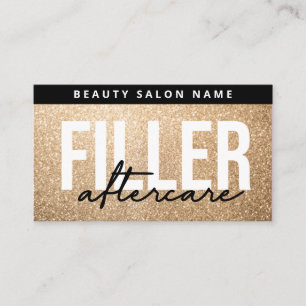Luxury Gold Lip Filler Botox Aftercare Instruction Visitenkarte