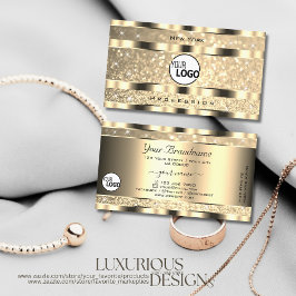 Luxury Gold Luminous Glitzer Stars hinzufügen Logo Visitenkarte