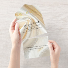 Luxury Gold Minimalist Invitation All-in-One-Einladung