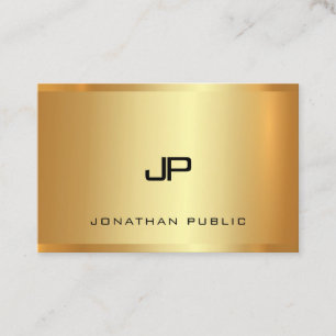 Luxury Gold Monogram Glamour Moderne Elegant Cool Visitenkarte