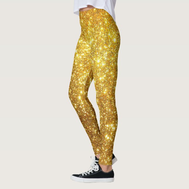 Luxury Gold Popular Gift Glitzer Leggings (Links)