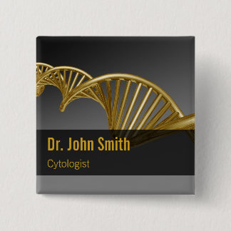 Luxury Gold Professional Medical DNA Strand Button