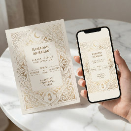 Luxury Gold Ramadan Iftar  Einladung