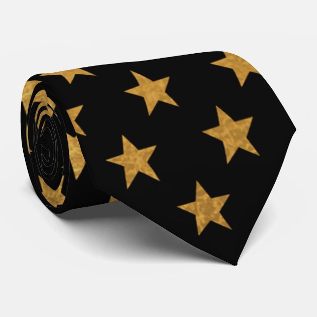 Luxury Gold Star Neck Tie Krawatte (Gerollt)
