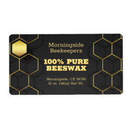 Luxury Gold und Black Honeycomb Adressaufkleber