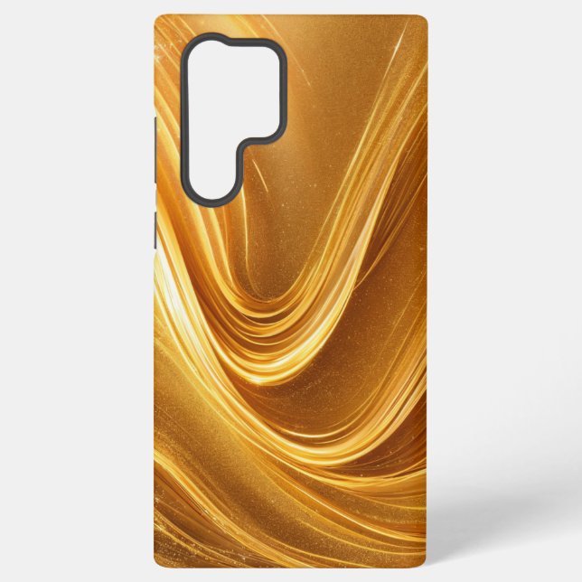 Luxury Gold Wave Phone Case Samsung Galaxy Hülle (Rückseite)