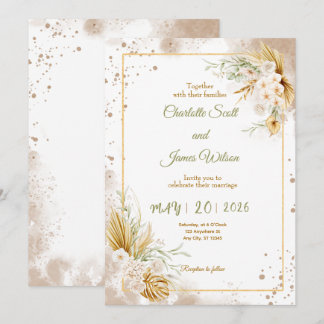Luxury Gold Wedding Invitation Einladung
