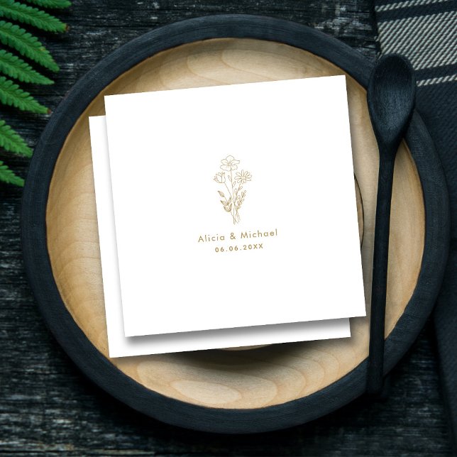 Luxury Gold Wedding Napkins : Romantische Feier Serviette (Luxury Gold Wedding Napkins _ Romantic Celebration )