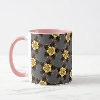 Luxury Golden Floral Mandala Ornamental Design Tasse
